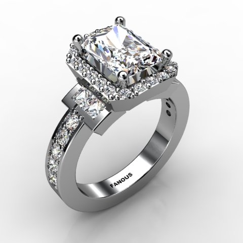 18k White Gold Engagement Ring 0.994ct - 1002286-18kw