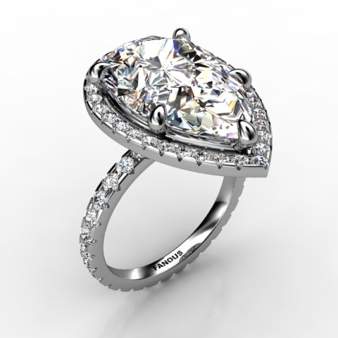 18k White Gold Engagement Ring 1.437ct - 1002967-18kw