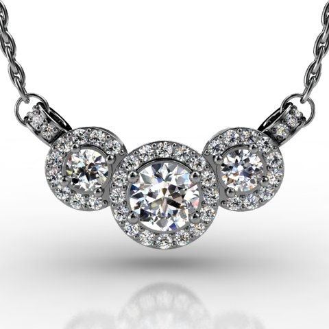 18k White Gold Pendant 1.138ct - 2300658-18kw